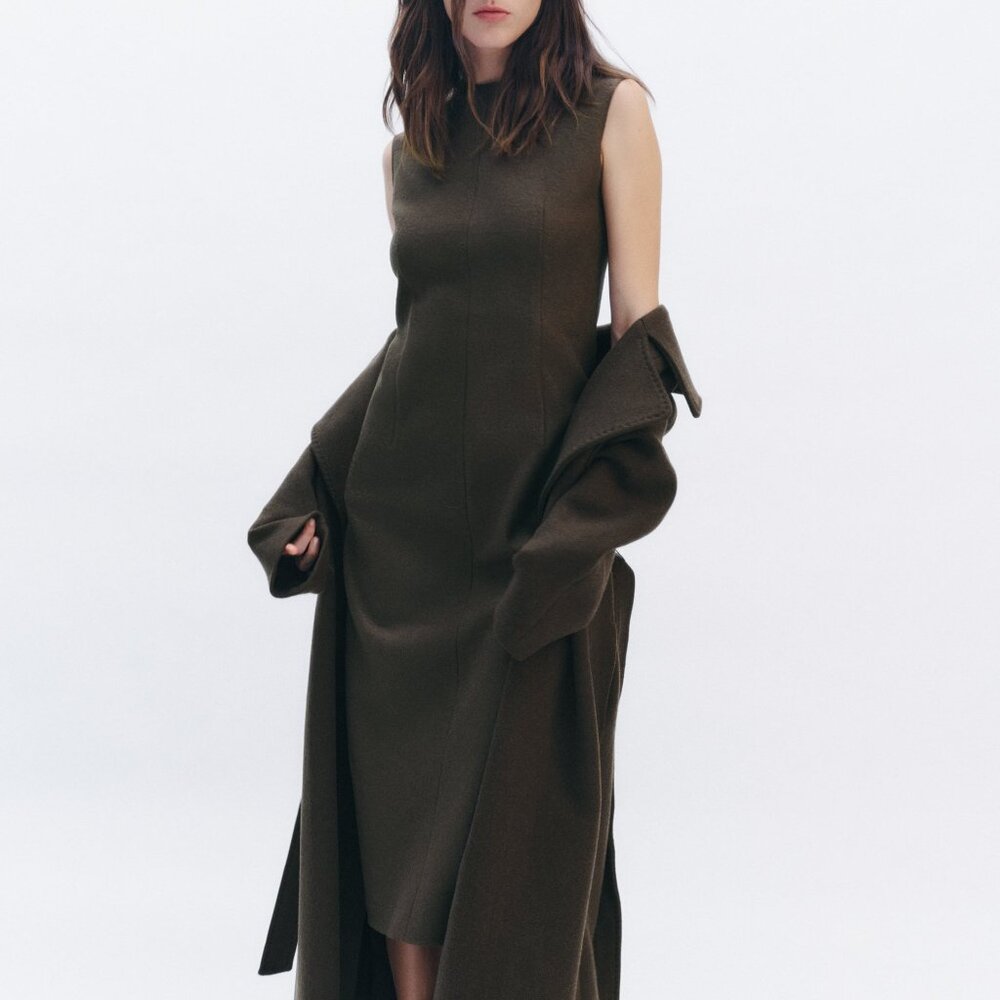 NWT ZARA 100% WOOL DRESS ZW COLLECTION Sz-S/L $109 - Picture 5 of 10